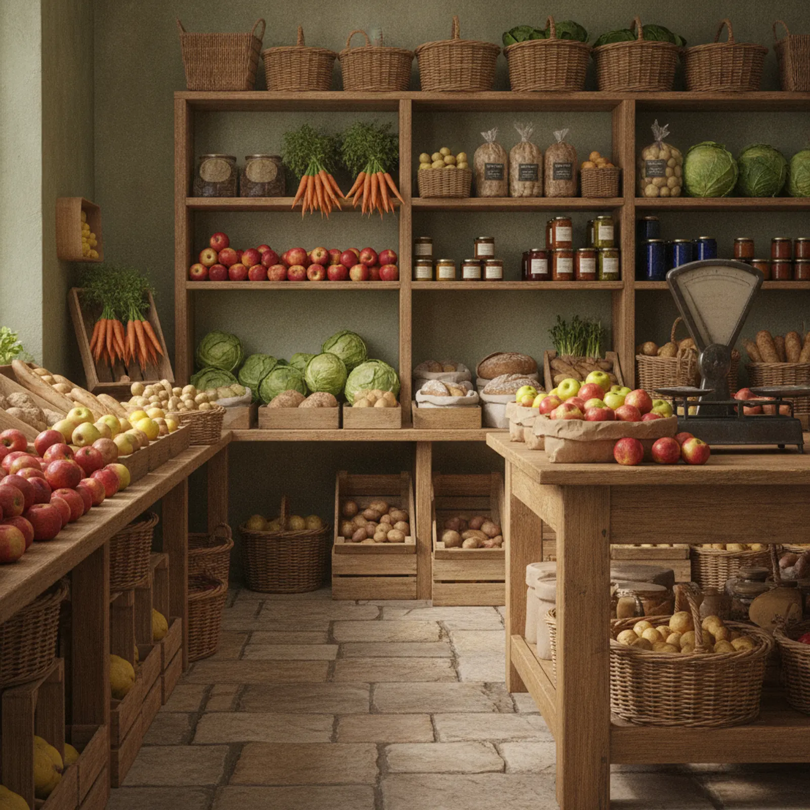 Local produce in a farm shop